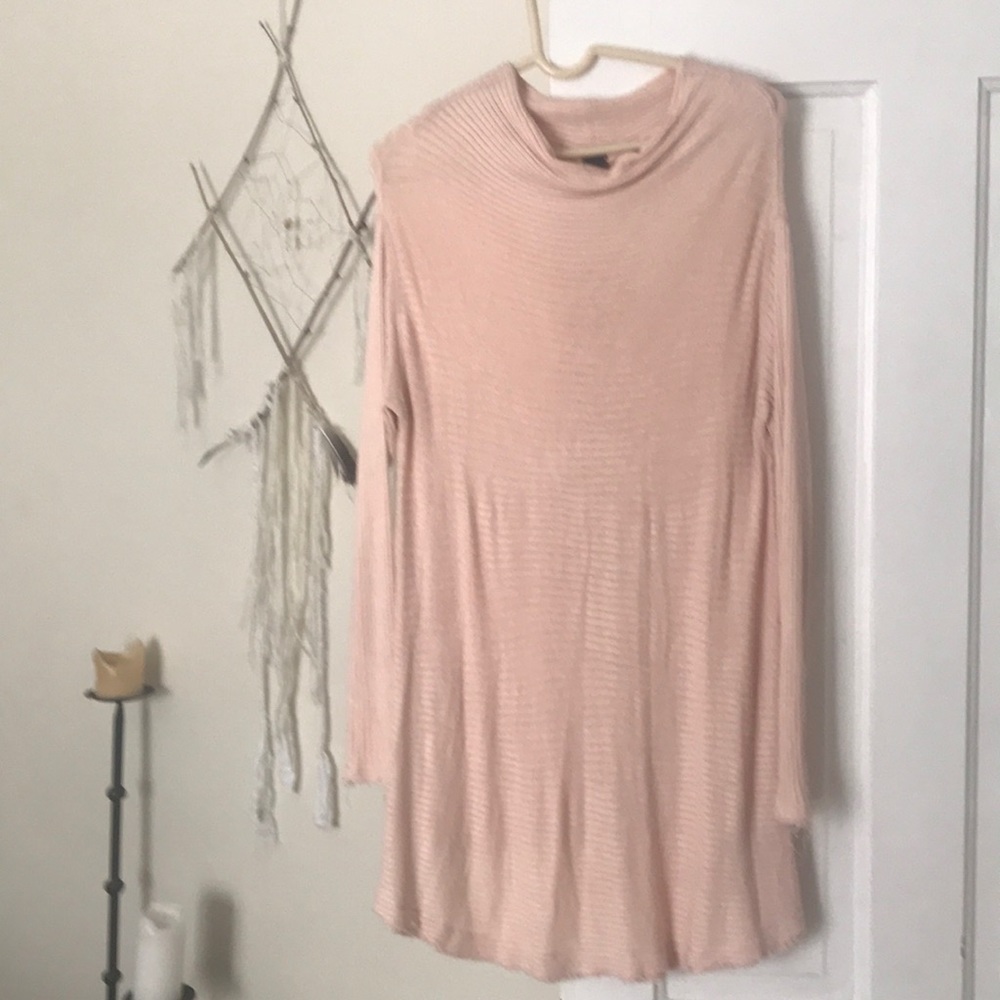 Blush Pink Free People Cowl Neck